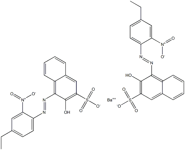 Bis[1-[(4-ethyl-2-nitrophenyl)azo]-2-hydroxy-3-naphthalenesulfonic acid]barium salt Structure