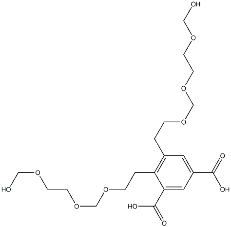 4,5-Bis(9-hydroxy-3,5,8-trioxanonan-1-yl)isophthalic acid Structure