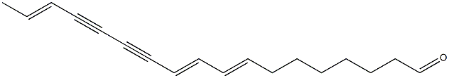 (8E,10E,16E)-8,10,16-Octadecatriene-12,14-diynal Struktur