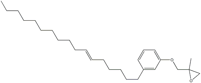 3-(6-ヘプタデセニル)フェニル2-メチルグリシジルエーテル 化学構造式