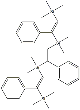 2,2,5,5,8,8,11,11-Octamethyl-4,7,10-triphenyl-2,5,8,11-tetrasila-3,6,9-dodecatriene Struktur