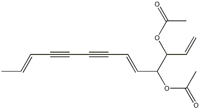 (5E,11E)-Trideca-1,5,11-triene-7,9-diyne-3,4-diol diacetate Structure