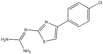 N-(ジアミノメチレン)-4-(4-クロロフェニル)チアゾール-2-アミン 化学構造式
