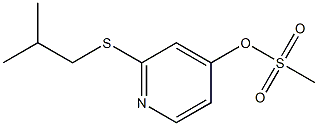 Methanesulfonic acid 2-(2-methylpropylthio)-4-pyridinyl ester Struktur