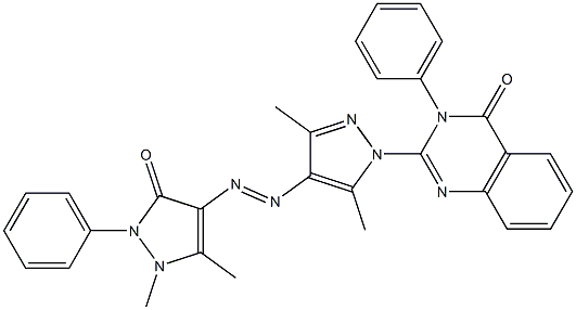  3-(Phenyl)-2-[3,5-dimethyl-4-[[(1,5-dimethyl-2,3-dihydro-2-phenyl-3-oxo-1H-pyrazol)-4-yl]azo]-1H-pyrazol-1-yl]quinazolin-4(3H)-one