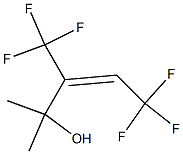(E)-1,1-Dimethyl-2-(trifluoromethyl)-4,4,4-trifluoro-2-buten-1-ol Struktur