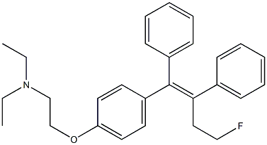 2-[4-[E-1,2-Diphenyl-4-fluoro-1-butenyl]phenoxy]-N,N-diethylethanamine,,结构式