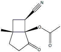 (1R,5R,7S)-1-Acetyloxy-5-methyl-2-oxobicyclo[3.2.0]heptane-7-carbonitrile Structure