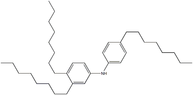 4-Octyl-N-(3,4-dioctylphenyl)aniline Structure