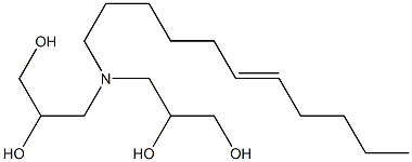3,3'-(6-Undecenylimino)bis(propane-1,2-diol) Structure