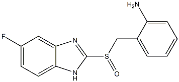 5-フルオロ-2-[[2-[アミノ]ベンジル]スルフィニル]-1H-ベンゾイミダゾール 化学構造式