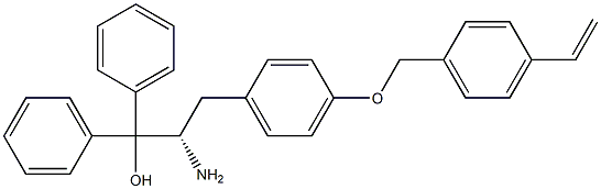(2S)-2-Amino-3-[4-(4-ethenylbenzyloxy)phenyl]-1,1-diphenyl-1-propanol Structure