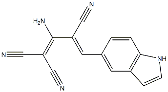 (3Z)-2-Amino-4-(1H-indol-5-yl)-1,3-butadiene-1,1,3-tricarbonitrile Structure