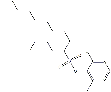 6-Pentadecanesulfonic acid 2-hydroxy-6-methylphenyl ester Struktur