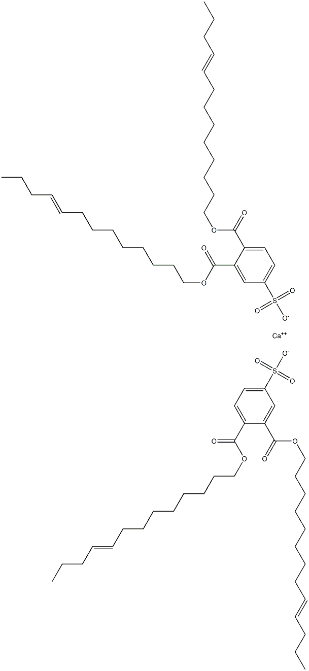 Bis[3,4-di(9-tridecenyloxycarbonyl)benzenesulfonic acid]calcium salt Structure