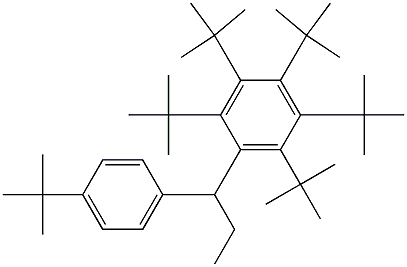 1-(ペンタ-tert-ブチルフェニル)-1-(4-tert-ブチルフェニル)プロパン 化学構造式