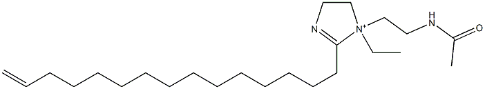 1-[2-(アセチルアミノ)エチル]-1-エチル-2-(14-ペンタデセニル)-2-イミダゾリン-1-イウム 化学構造式