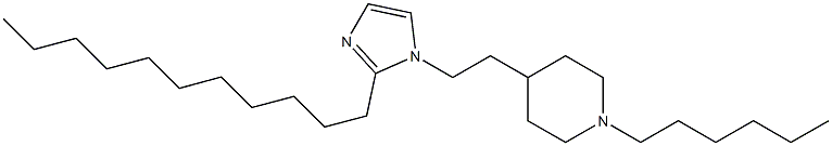4-[2-(2-Undecyl-1H-imidazol-1-yl)ethyl]-1-hexylpiperidine Structure
