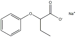2-フェノキシ酪酸ナトリウム 化学構造式