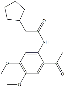 N-(2-Acetyl-4,5-dimethoxyphenyl)cyclopentylacetamide Structure
