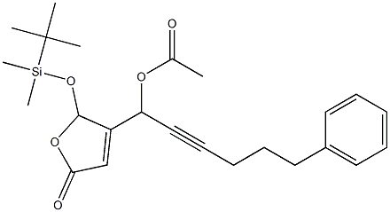 Acetic acid 1-[[2,5-dihydro-5-oxo-2-(tert-butyldimethylsiloxy)furan]-3-yl]-6-phenyl-2-hexynyl ester
