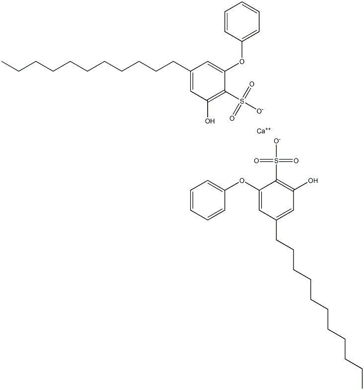 Bis(3-hydroxy-5-undecyl[oxybisbenzene]-2-sulfonic acid)calcium salt Structure