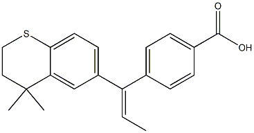 4-[(E)-1-[(3,4-Dihydro-4,4-dimethyl-2H-1-benzothiopyran)-6-yl]-1-propenyl]benzoic acid Structure