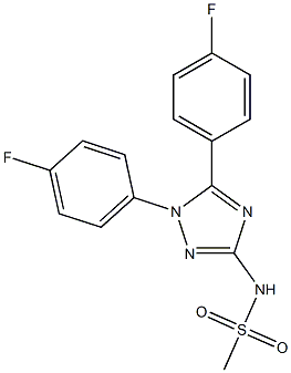 1-(4-Fluorophenyl)-5-(4-fluorophenyl)-3-((methylsulfonyl)amino)-1H-1,2,4-triazole