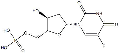 5-フルオロ-2'-デオキシウリジン5'-りん酸 化学構造式