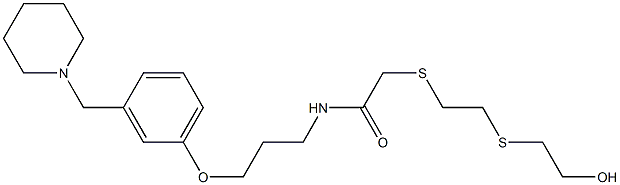  N-[3-[3-(Piperidinomethyl)phenoxy]propyl]-2-[[2-[(2-hydroxyethyl)thio]ethyl]thio]acetamide