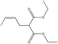 2-[(Z)-2-Butenyl]malonic acid diethyl ester Structure