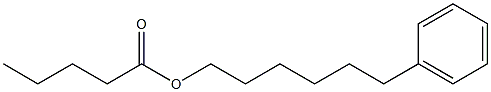 Pentanoic acid 6-phenylhexyl ester Structure