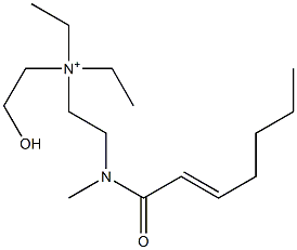  2-[N-Methyl-N-(2-heptenoyl)amino]-N,N-diethyl-N-(2-hydroxyethyl)ethanaminium