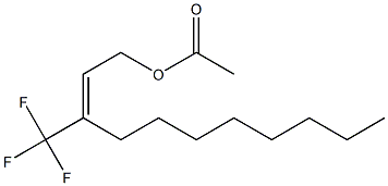 Acetic acid (E)-3-trifluoromethyl-2-undecenyl ester Structure