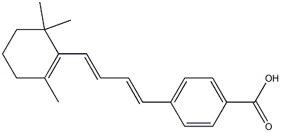 4-[(1E,3E)-4-(2,6,6-Trimethyl-1-cyclohexenyl)-1,3-butadienyl]benzoic acid Struktur