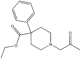 1-Acetonyl-4-phenyl-4-piperidinecarboxylic acid ethyl ester Structure