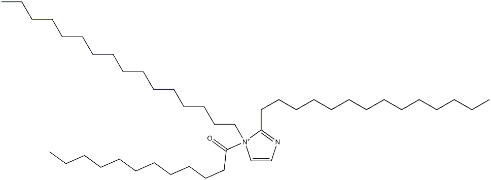 1-Hexadecyl-1-dodecanoyl-2-tetradecyl-1H-imidazol-1-ium 结构式