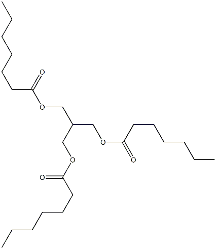 2-[(ヘプタノイルオキシ)メチル]-1,3-プロパンジオールジヘプタノアート 化学構造式
