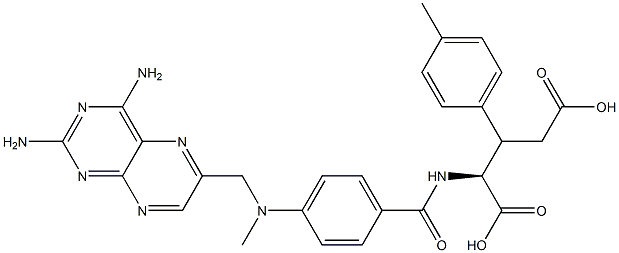  N-[4-[Methyl[(2,4-diamino-6-pteridinyl)methyl]amino]benzoyl]-3-(4-methylphenyl)glutamic acid