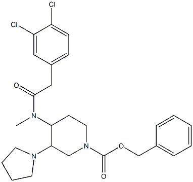 3-(1-Pyrrolidinyl)-4-[[2-(3,4-dichlorophenyl)-1-oxoethyl](methyl)amino]piperidine-1-carboxylic acid benzyl ester