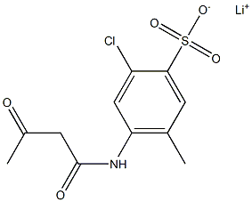 4-(Acetoacetylamino)-2-chloro-5-methylbenzenesulfonic acid lithium salt Structure