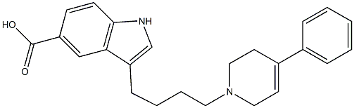 3-[4-[(1,2,3,6-Tetrahydro-4-phenylpyridin)-1-yl]butyl]-1H-indole-5-carboxylic acid Structure