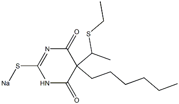 5-[1-(Ethylthio)ethyl]-5-hexyl-2-sodiothio-4,6(1H,5H)-pyrimidinedione Struktur