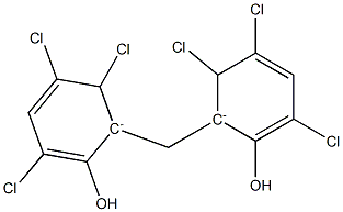 2,2'-Methylenebis(3,4,6-trichlorophenol anion) Struktur