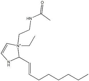 1-[2-(Acetylamino)ethyl]-1-ethyl-2-(1-octenyl)-4-imidazoline-1-ium Structure
