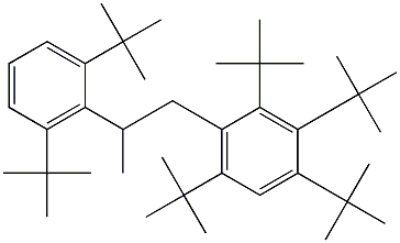 1-(2,3,4,6-Tetra-tert-butylphenyl)-2-(2,6-di-tert-butylphenyl)propane Struktur