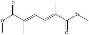 2,5-ジメチル-2,4-ヘキサジエン二酸ジメチル 化学構造式