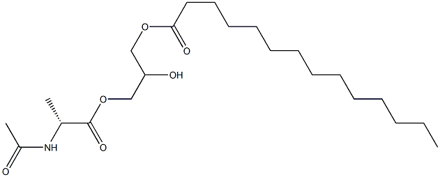 1-[(N-Acetyl-D-alanyl)oxy]-2,3-propanediol 3-tetradecanoate 结构式