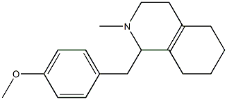 1,2,3,4,5,6,7,8-Octahydro-1-(4-methoxybenzyl)-2-methylisoquinoline Structure