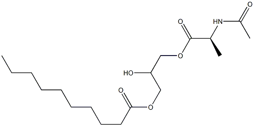 1-[(N-Acetyl-L-alanyl)oxy]-2,3-propanediol 3-decanoate Structure